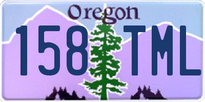 OR license plate 158TML