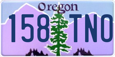 OR license plate 158TNO