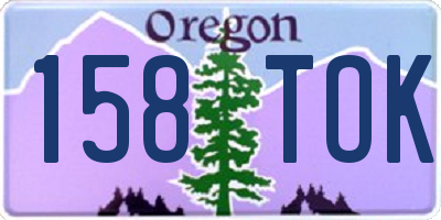 OR license plate 158TOK