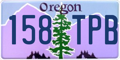 OR license plate 158TPB