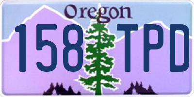 OR license plate 158TPD