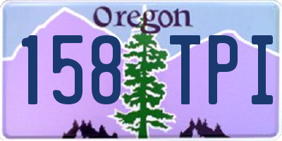 OR license plate 158TPI