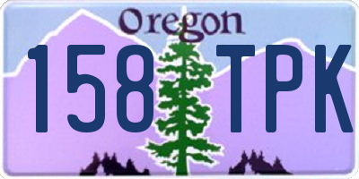 OR license plate 158TPK