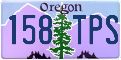 OR license plate 158TPS