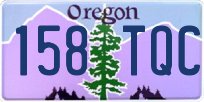 OR license plate 158TQC