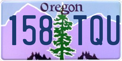 OR license plate 158TQU