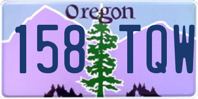 OR license plate 158TQW