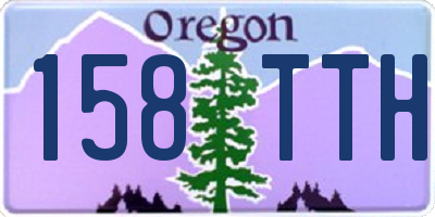 OR license plate 158TTH