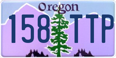 OR license plate 158TTP