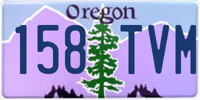 OR license plate 158TVM