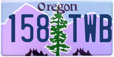 OR license plate 158TWB