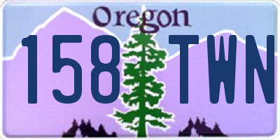 OR license plate 158TWN
