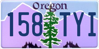 OR license plate 158TYI