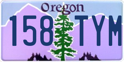 OR license plate 158TYM
