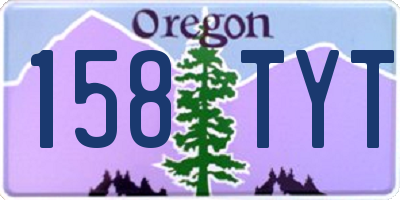 OR license plate 158TYT
