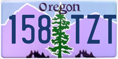 OR license plate 158TZT