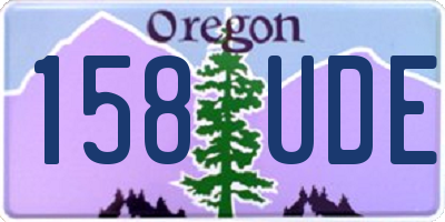 OR license plate 158UDE