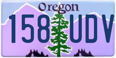 OR license plate 158UDV