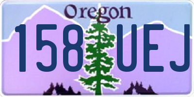OR license plate 158UEJ