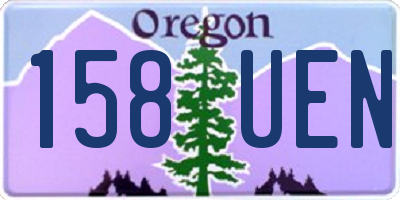 OR license plate 158UEN