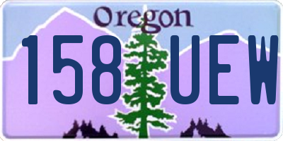 OR license plate 158UEW