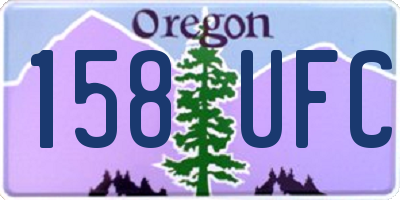 OR license plate 158UFC