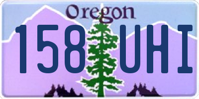 OR license plate 158UHI