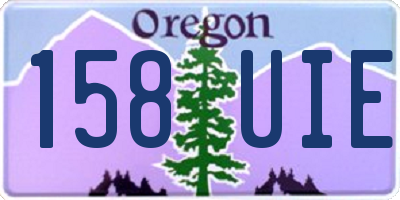 OR license plate 158UIE