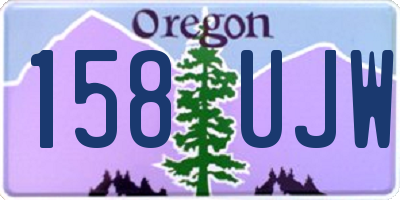 OR license plate 158UJW
