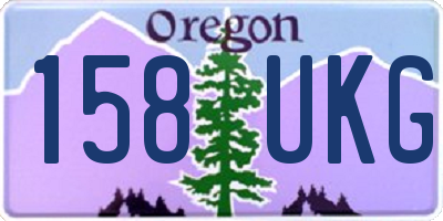 OR license plate 158UKG