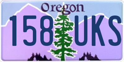 OR license plate 158UKS