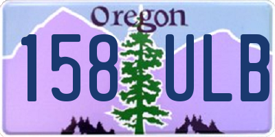 OR license plate 158ULB