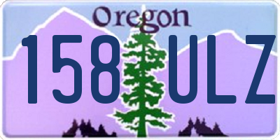 OR license plate 158ULZ