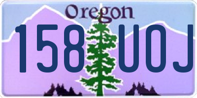 OR license plate 158UOJ