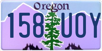 OR license plate 158UOY