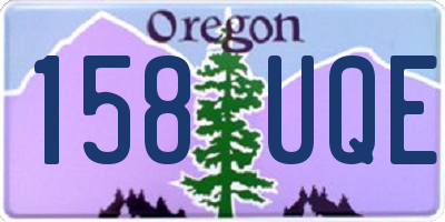 OR license plate 158UQE