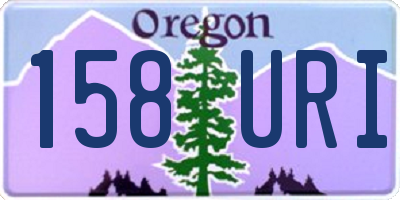 OR license plate 158URI