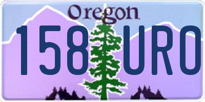 OR license plate 158URO