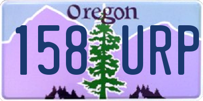 OR license plate 158URP