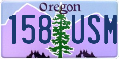 OR license plate 158USM