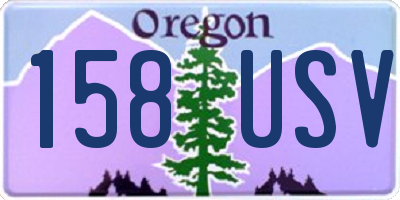 OR license plate 158USV