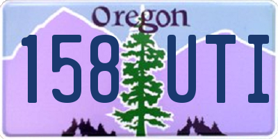 OR license plate 158UTI