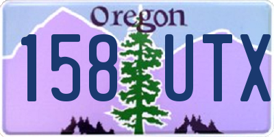 OR license plate 158UTX
