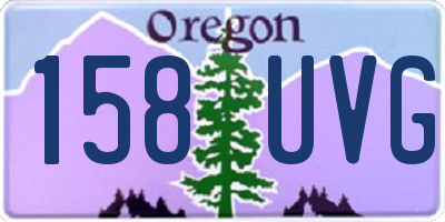 OR license plate 158UVG