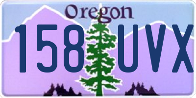 OR license plate 158UVX