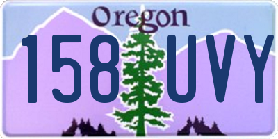 OR license plate 158UVY