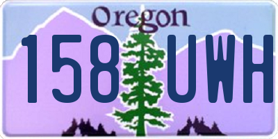 OR license plate 158UWH