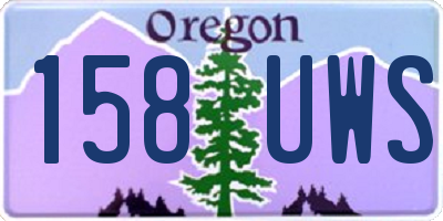 OR license plate 158UWS