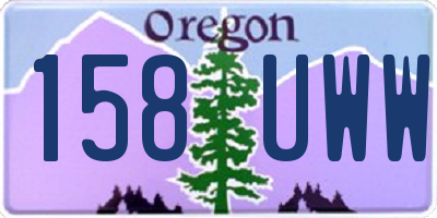 OR license plate 158UWW