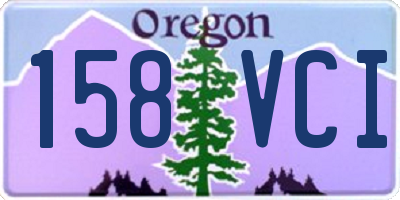 OR license plate 158VCI